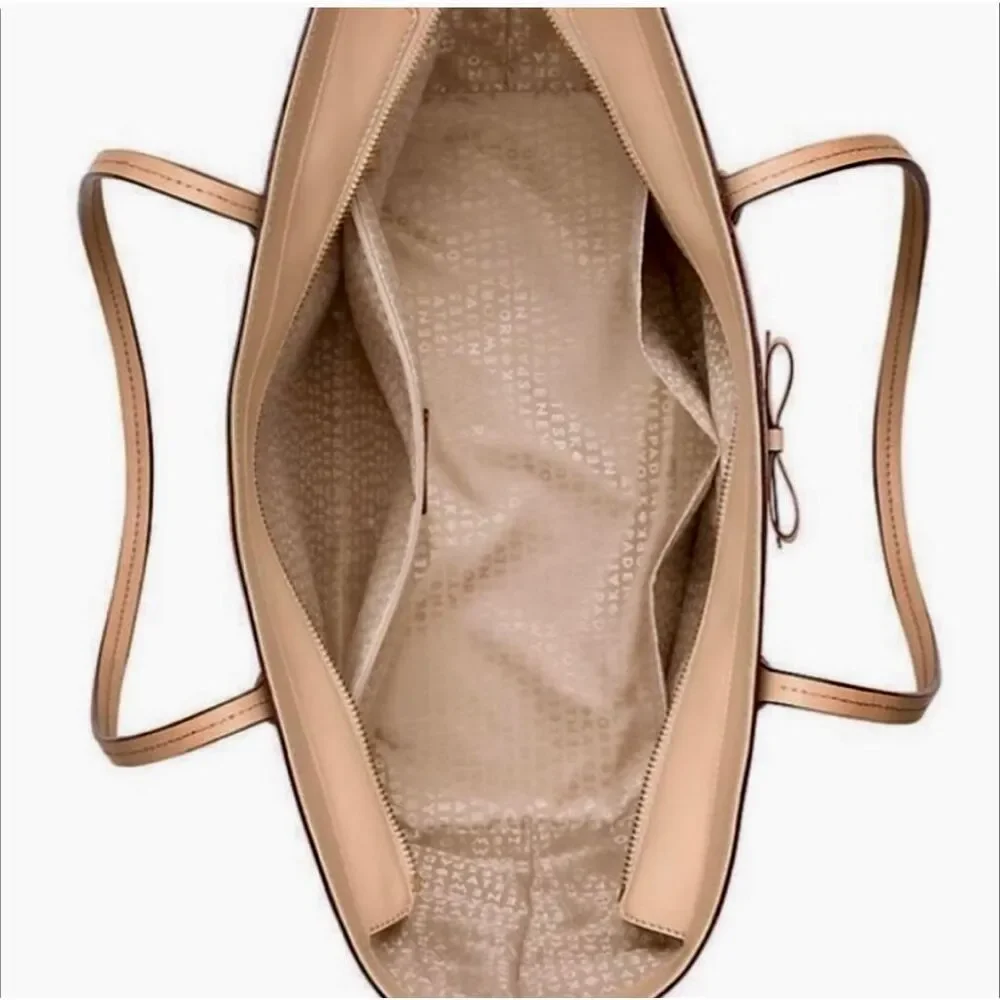 KATE SPADE NEW YORK - Eden Street Margareta Tote in Pink & White Coated Canvas